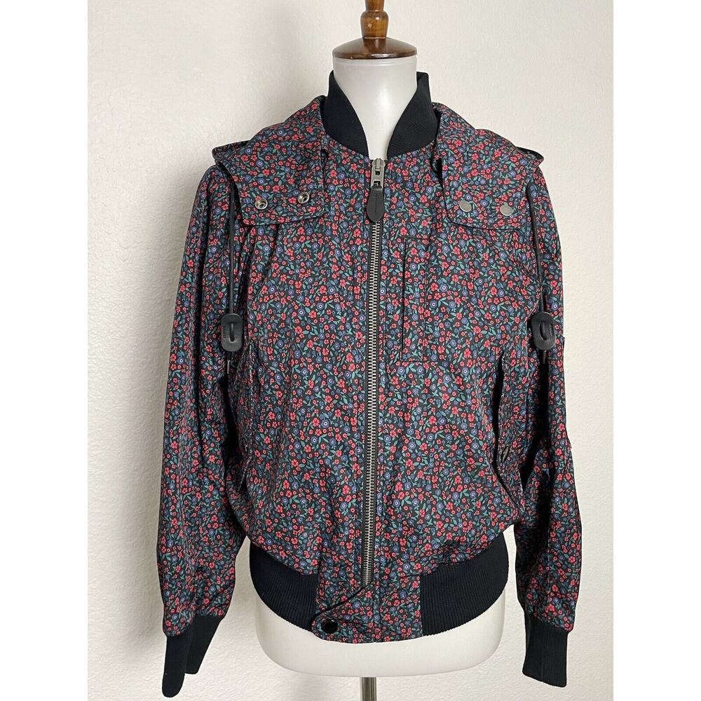 Coach‎ Jacket Women S Hoodie Bomber Varsity Ditsy Floral Outerwear Streetwear